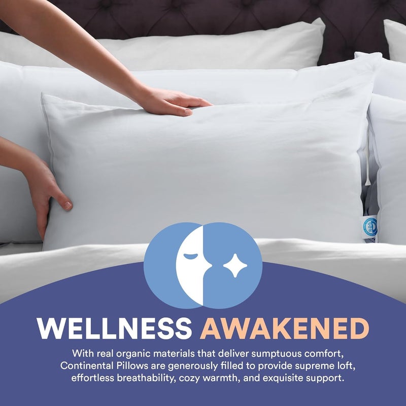 Continental Bedding Medium Queen Pack of 1 White Down Pillows 25 Ounce 550FP Hotel Down Pillows for Supporting Back Side and Stomach Sleepers - Image 3